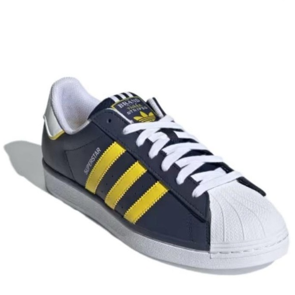 NWT adidas Superstar Original ‘Track Suit Pack’ l Indigo Yellow l M 5.5/W 7 - Picture 8 of 9